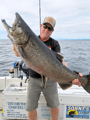 Massive Lake Ontario king salmon caught during the 2024 season.